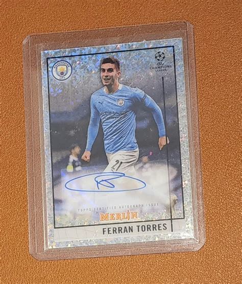 Topps Soccer Ferran Torres Auto Hobbies Toys Toys Games On