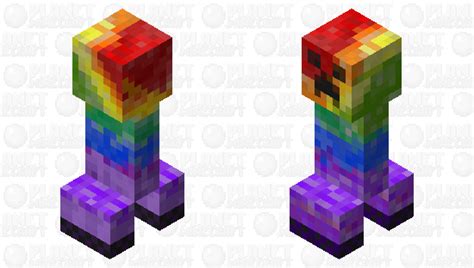 Rainbow Creeper Minecraft Mob Skin