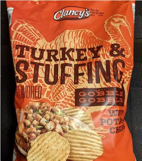 Clancy’s Turkey And Stuffing Wavy Potato Chips Junk Food Snacks Holiday Snacks Food