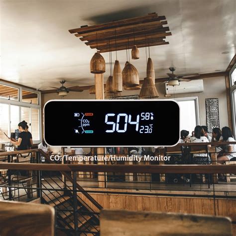Accurate CO2 Temperature Humidity Monitor Of Air Quality Measurement