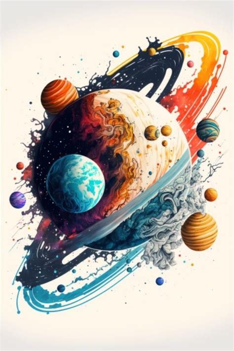 Pin by Karine on Déco gateaux Space art Colorful artwork Line art