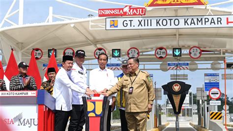 Tol Bangkinang Koto Kampar Senilai Rp4 8 Triliun Telah Diresmikan