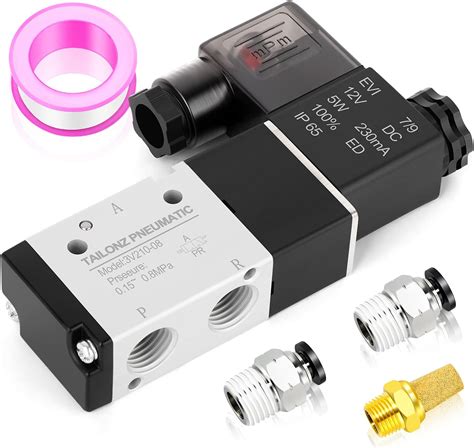 Amazon Baomain 4 Integrated Solenoid Valve 4V210 08 DC 24V Single