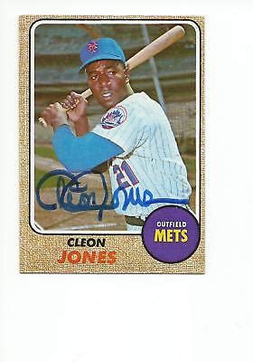 Cleon Jones Autographed Signed Topps Baseball Card New York Mets