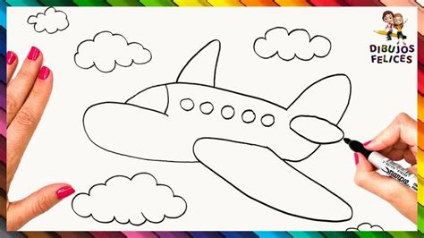 Cómo Dibujar Un Avión Fácil Paso A Paso Dibujo De Avión Fácil