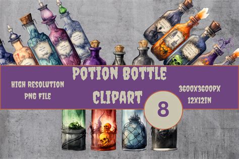 Potion Bottle Clipart Graphic by Chase Minds Creative · Creative Fabrica