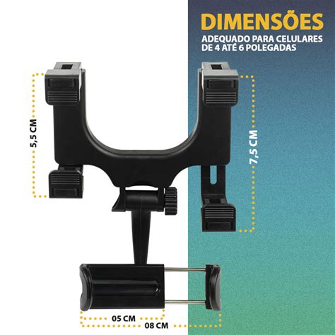 Suporte Para Celular Veicular De Retrovisor Imperd Vel