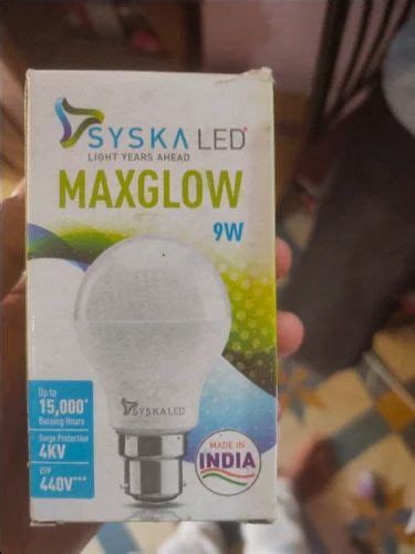 Syska Maxglow 9W LED Bulb Cool White At Best Price In Aurangabad ID