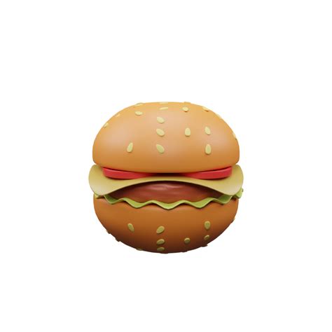 Hamburger Isolated 3d Rendering 18931953 Png