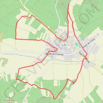 Trace GPS La ronde des fontaines à Saint Bris le Vineux itinéraire