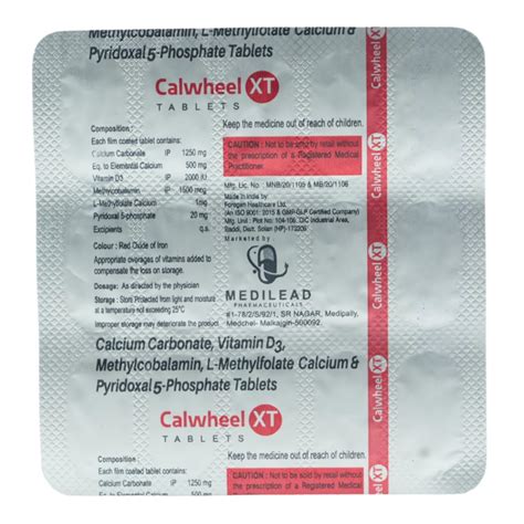 Calwheel XT Strip Of 15 Tablets Amazon In Health Personal Care