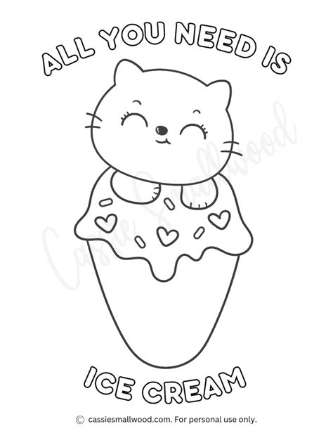 Pusheen Coloring Pages Ice Cream Famous Brand Rbk Bm