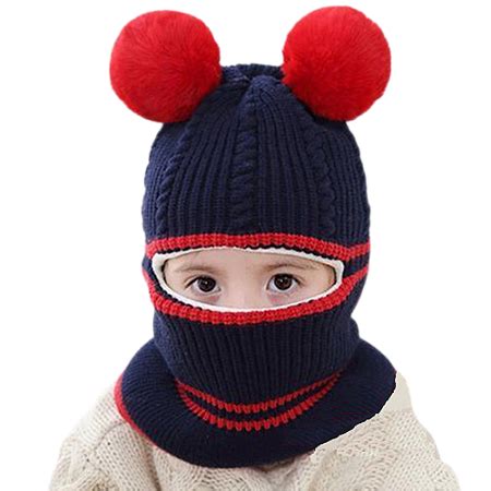 Touca Gorro Beb Infantil Cobre Orelhas Pompom Azul Cia Beb