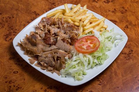 Turkish Plate Kebab Stock Photo Image Of Fries Dish 175994662