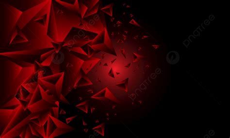 Abstract Dark Red Glossy Triangle Polygon Geometric On Dark Blank Space