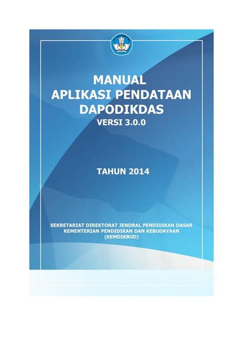 Buku Manual Aplikasi Dapodikdas Versi 3 0 0 PDF