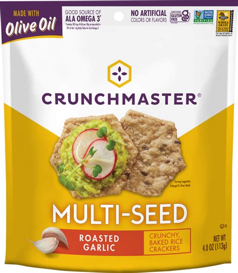 Crunchmaster Multi Seed Roasted Garlic Crackers Hy Vee Aisles Online