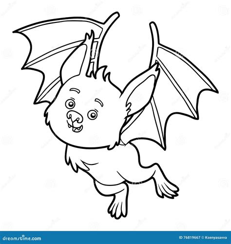 Cartoon Bat Coloring Book Kids And Adult Coloring Pages