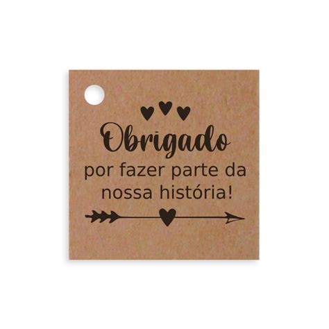 200 Tags Kraft Casamento Lembrancinha Obrigado Por Fazer Parte Da