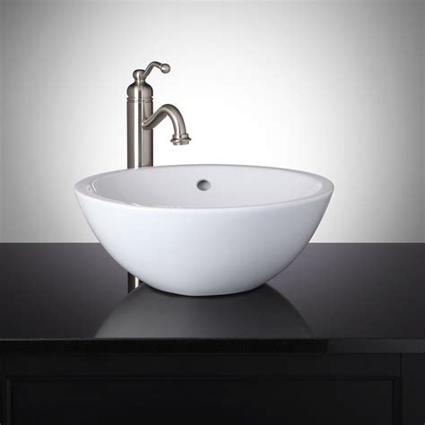 Bradfield Round Porcelain Vessel Sink Vessel Sink Bathroom Vessel Sinks Vessel Sink