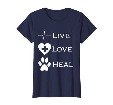 Veterinarian Vet Tech Rescue T T Shirt Live Love Heal