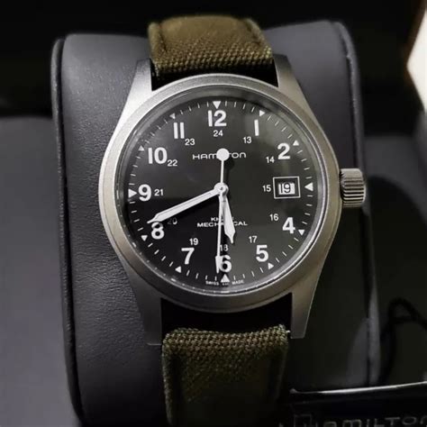 MONTRE HOMME HAMILTON Khaki Mechanical Field 38 Mm Bracelet En Toile