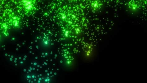 Multicolor Particles Glowing On The Black Background Black Background