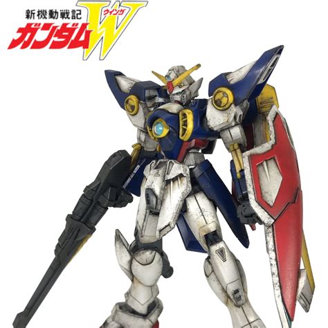 Hg ウイングガンダム 無塗装 お手軽ウェザリング 成型色仕上げ｜tamamaさんのガンプラ作品｜gunsta（ガンスタ）