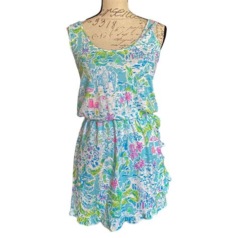 Lilly Pulitzer Women S Playsuit Romper Depop