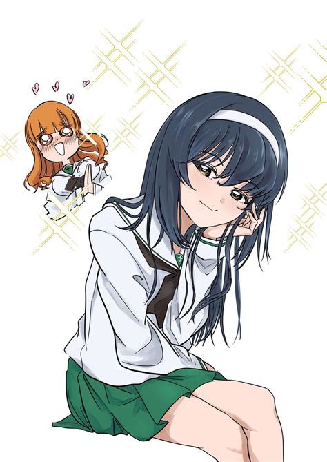 Takebe Saori And Reizei Mako Girls Und Panzer Drawn By Urouchi Danbooru