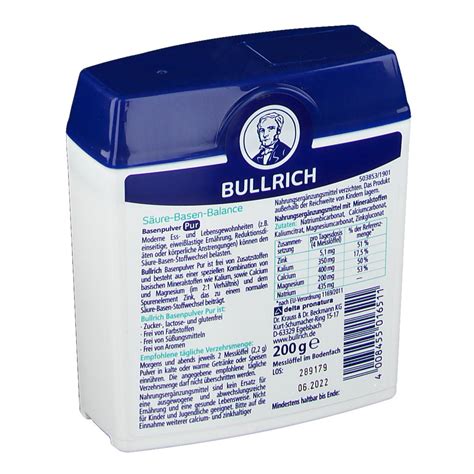 Bullrich Säure Basen Balance Basenpulver Pur 200 g Shop Apotheke