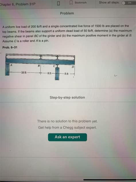 Solved Chapter 6 Problem 31P Bookmark Show All Steps ON Chegg