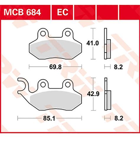 Bremsbelag TRW Organisch SYM Fiddle III 50 Euro 3 XA05W 14 17 Vorne