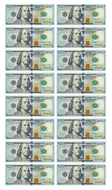 Hundred Dollar Bill Pre Cut Edible Cupcake Cake Toppers Etsy