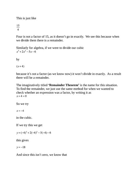 The Math Hack Book - This is just like Four is not a factor of 15, as