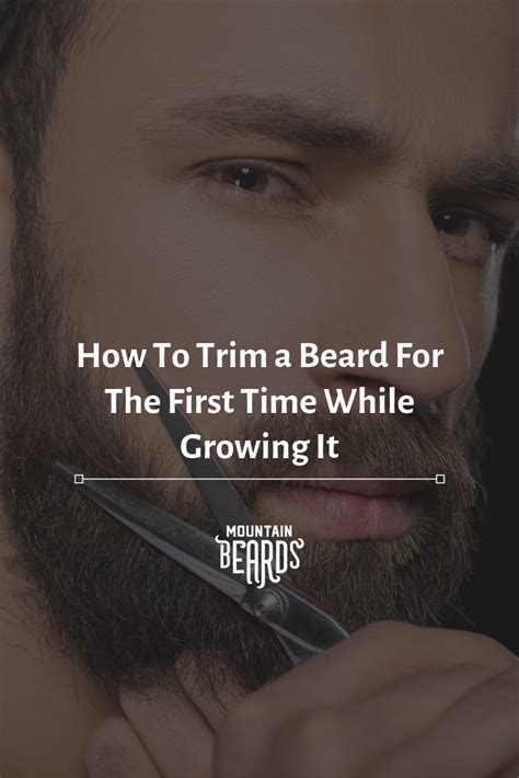 How To Trim A Beard For The First Time While Growing It Beard