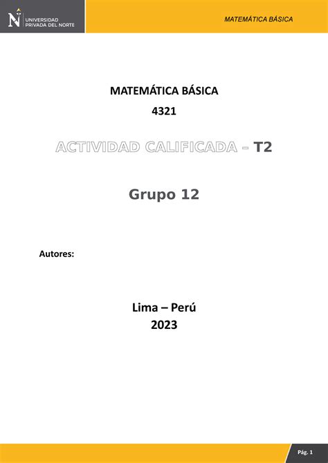 T Matem Tica B Sica Grupo N Matem Tica B Sica Actividad