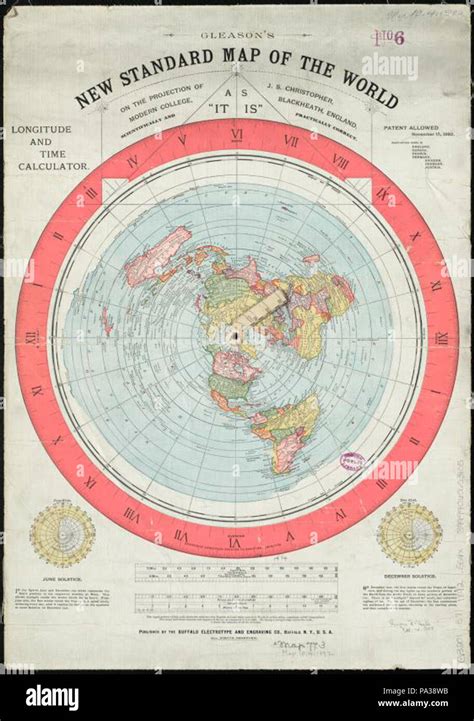 713 Gleason Nuevo Estándar Del Mapa Del Mundo En La Proyección De J S Cristóbal Colegio