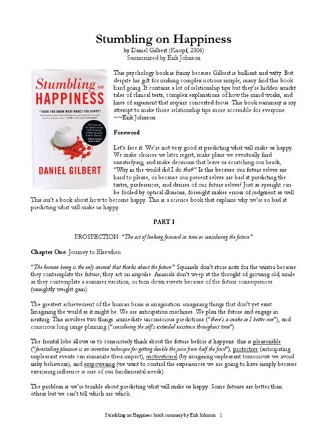 Stumbling On Happiness By Daniel Gilbert Pdf Happiness Feeling