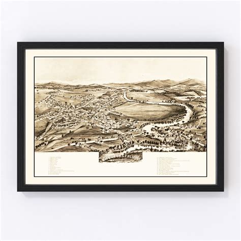 Vintage Map Of Enosburg Falls Vermont 1892 By Ted S Vintage Art