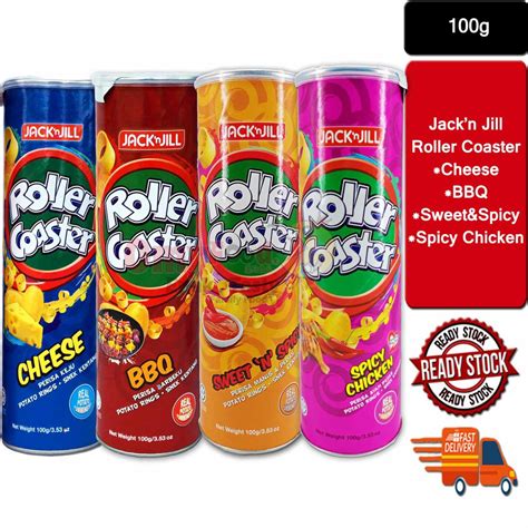 100g Jack N Jill Roller Coaster Potato Ring Snack[cheese Bbq Sweet And Spicy Spicy Chicken