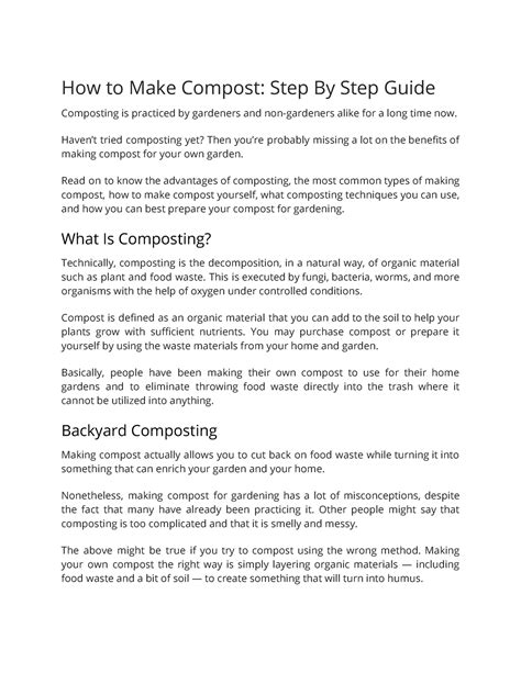 How To Make Compost Step By Step Guide How To Make Compost Step By