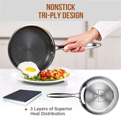 Buy Copper Chef Titan Pan Try Ply Stainless Steel Non Stick Frying Pans 10 Piece Cookware Set