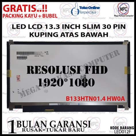 Jual Led Laptop Inch Slim Pin Fhd Kuping Atas Bawah Kota