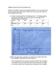 Module Three Lesson One Activity One Docx Module Three Lesson One