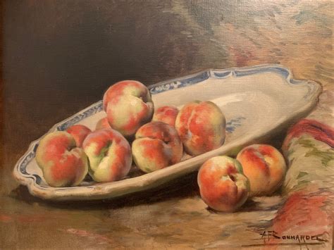 Proantic Still Life With Peaches By Af Bonnardel 1867 1942