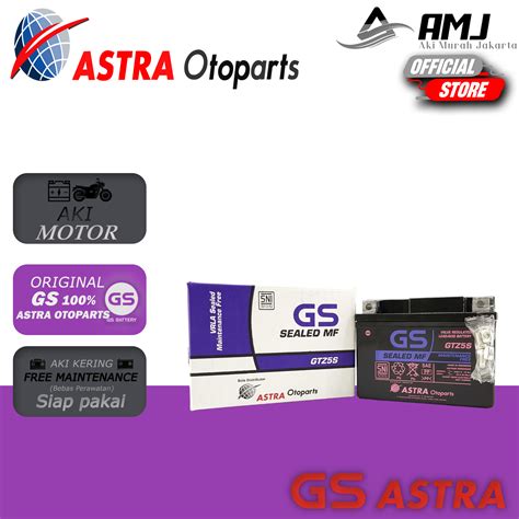 Jual Aki Motor Honda Beat Pop Gs Astra Gtz S Aki Kering V Ah Di