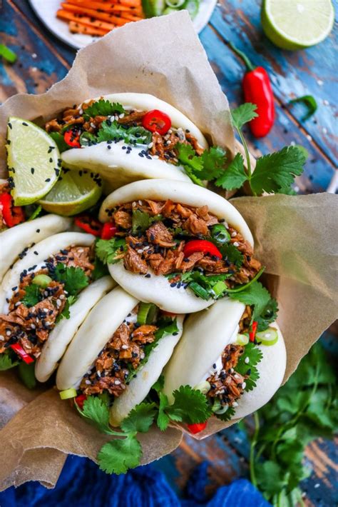 Steamed Bao Buns With Hoisin Duck Happy Skin Kitchen Steamed Bao Buns Steamed Bao Bao Buns