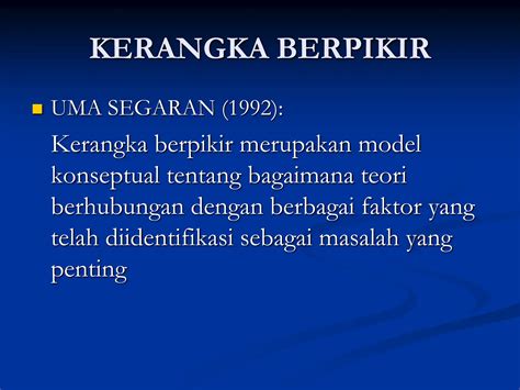 Landasan Teori Dan Kerangka Berpikir Pengajuan Hipotesis Ppt