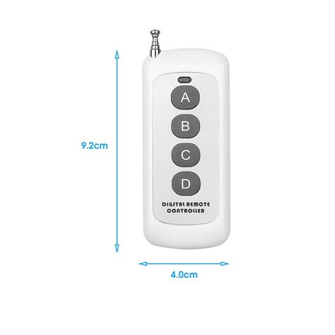 Controle remoto RF 4 botões 433Mhz Learning Code Ev1527 branco MSS